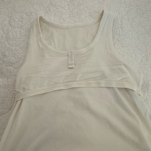 Papinelle Ribbed Shelf Bra Tank with snaps size 3XL Cream/Off White - Picture 10 of 10